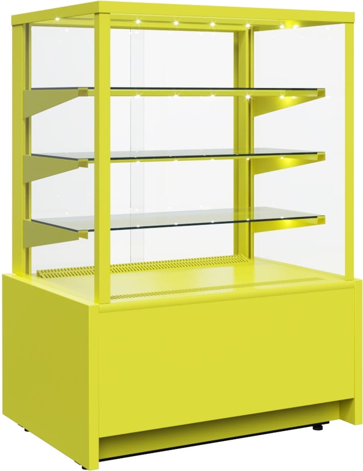 Кондитерская витрина CARBOMA ВХСв‑0,9д CUBE LIGHT (KC70 VM 0,9‑1) 