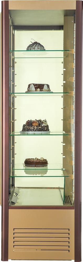 Кондитерская витрина CARBOMA R800C LATIUM (D4 VM 800‑1), 2 дверцы, стеклянные полки 