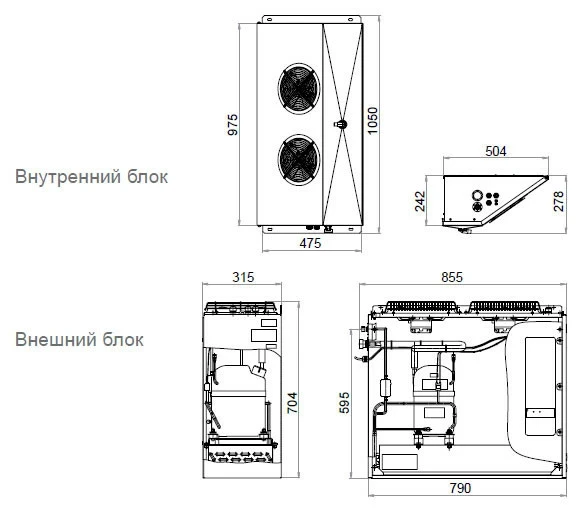 Сплит-система среднетемпературная Polair SM226P Professionale 