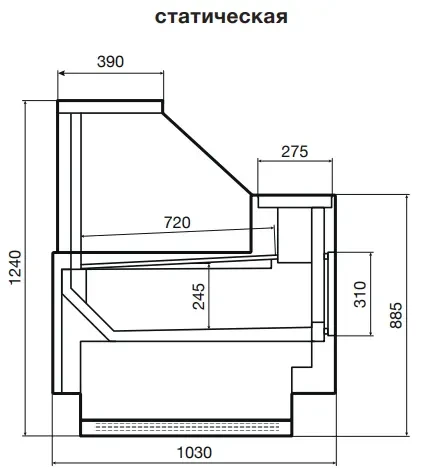 Витрина холодильная для рыбы на льду Dazzl Galaxy 080 Plug-In 250 