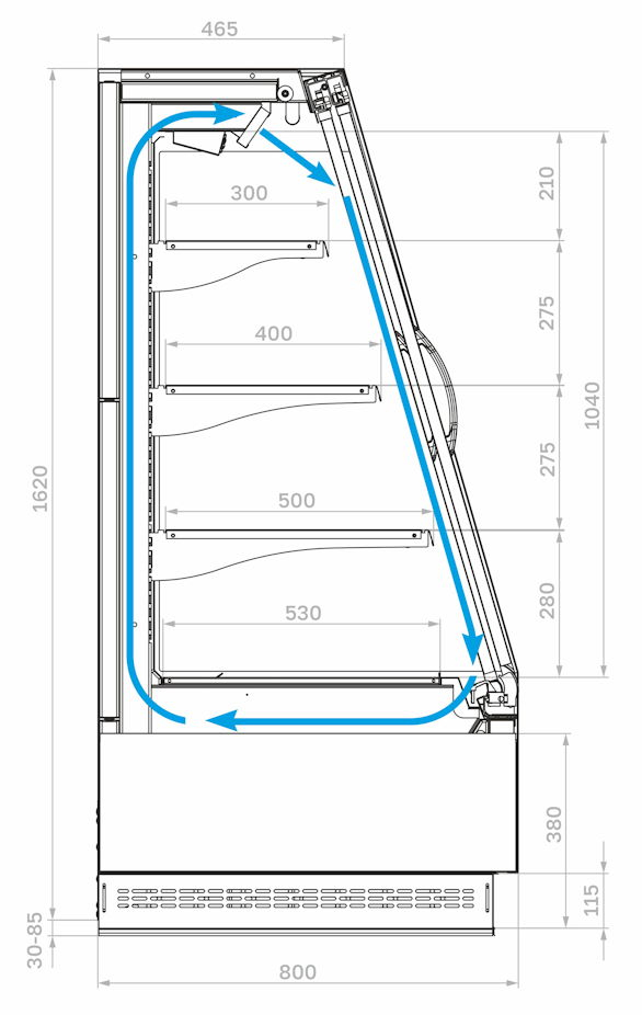 Холодильная горка CARBOMA TOKYO 2 STANDARD F16‑08 VV 1,9‑1 X1 2.0 