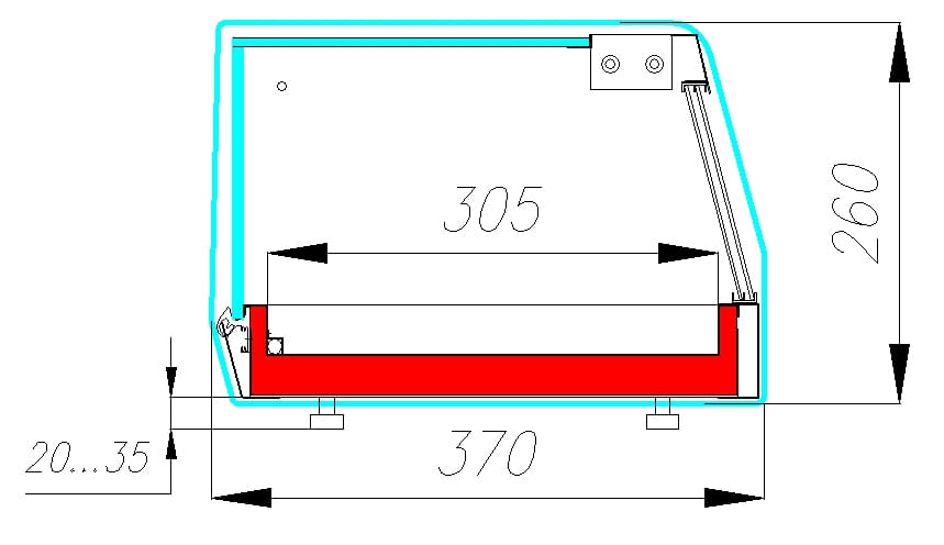 Холодильная витрина CARBOMA CUBE BAR AC37 SM 1,0‑1 