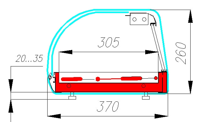 Тепловая витрина CARBOMA ВT‑1,5 BAR (A37 SH 1,5‑1) 