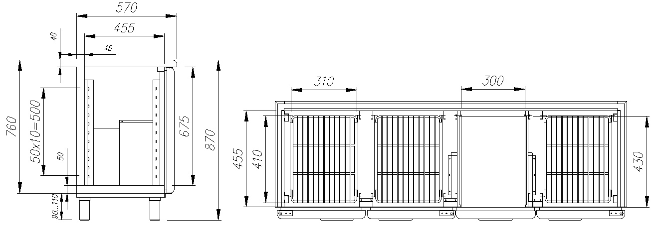 Холодильный стол CARBOMA T57 M3‑1 0430‑1(2)9 (BAR‑360) 