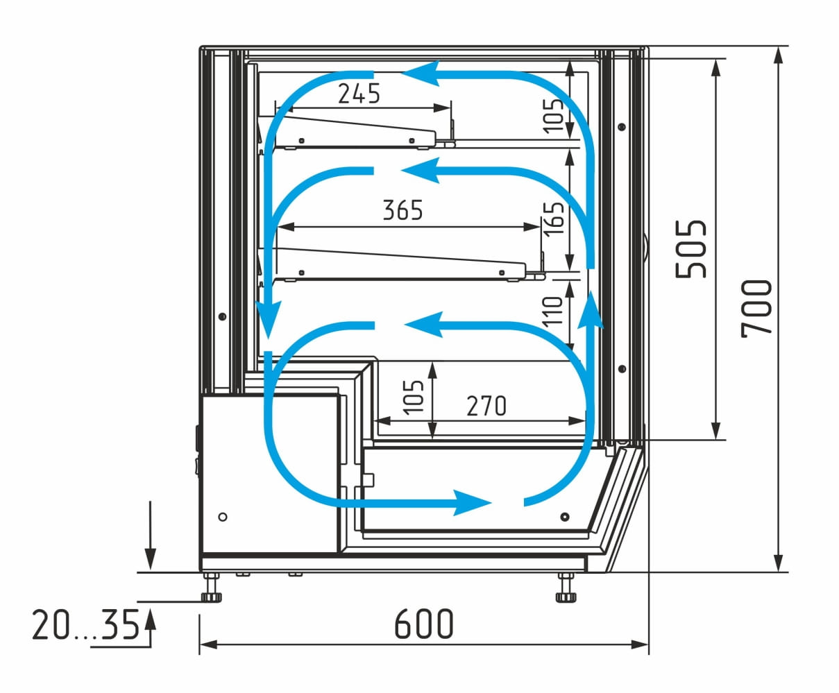 Холодильная витрина CARBOMA AMRA SLIDER AC59 VM 0,9‑1 