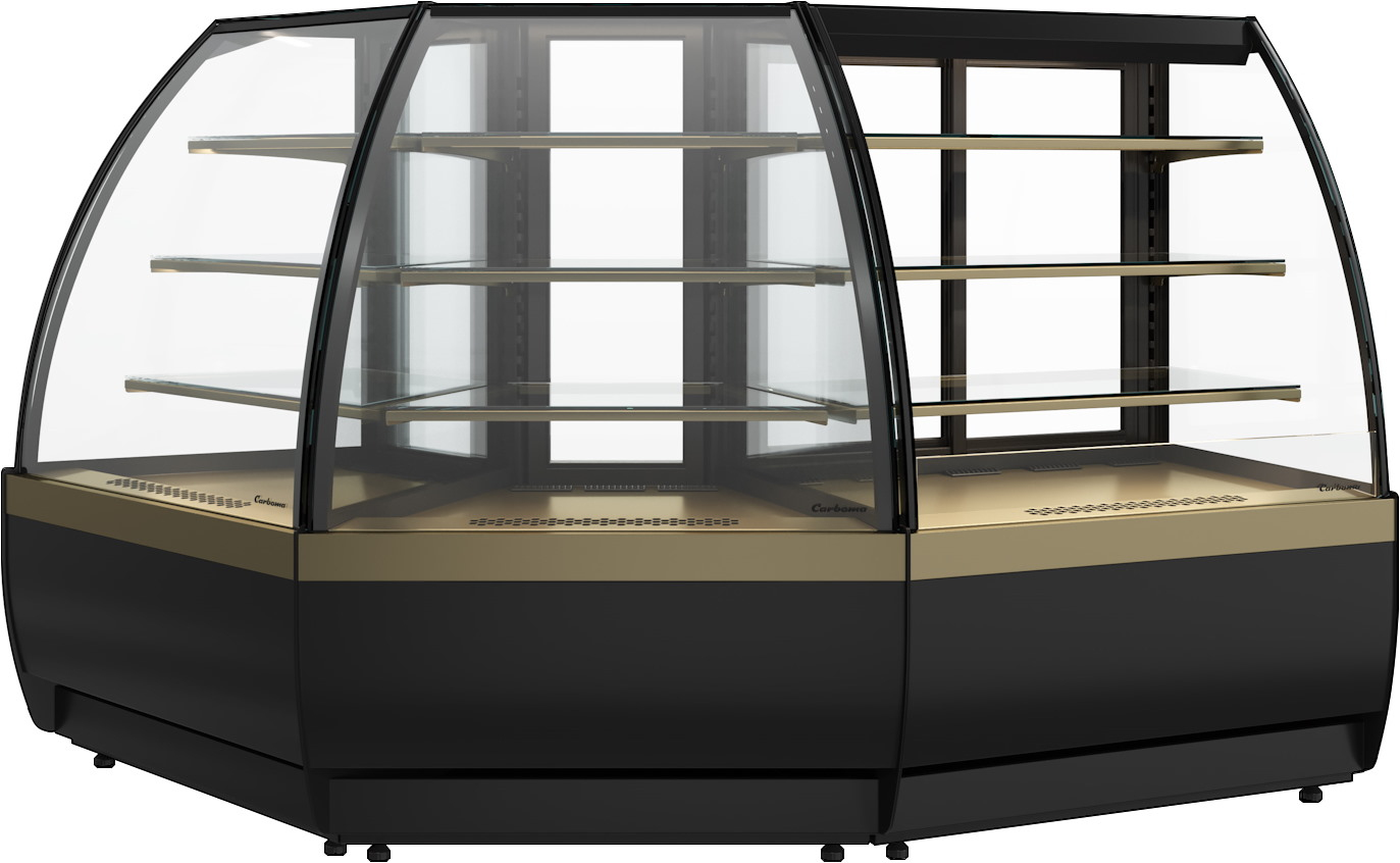 Кондитерская витрина CARBOMA FLANDRIA 2 STANDARD K70 VV‑3 2.0 (внешний угол 45°) 