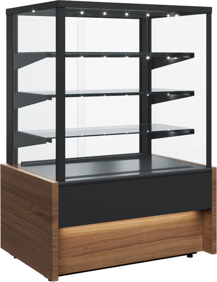 Кондитерская витрина CARBOMA ВХСв‑0,9д CUBE LIGHT (KC70 VM 0,9‑1) 